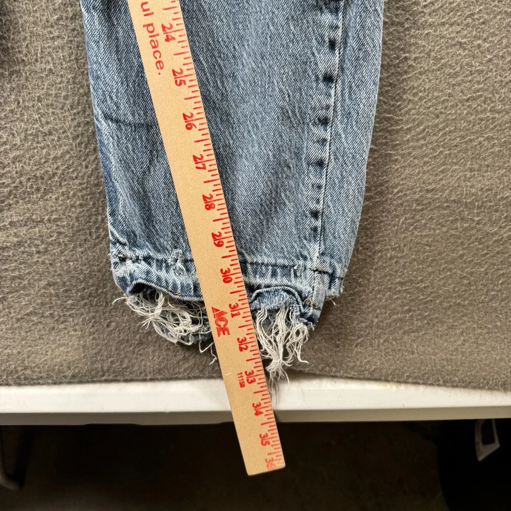 Levi's Jeans Men 38 Light Wash Hi-Ball Taper Frayed Distressed Casual Denim